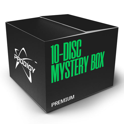 Ten assorted Prodigy discs from 10-Disc Premium Mystery Box, mixed 400/500/750 plastics, varied colors and models
