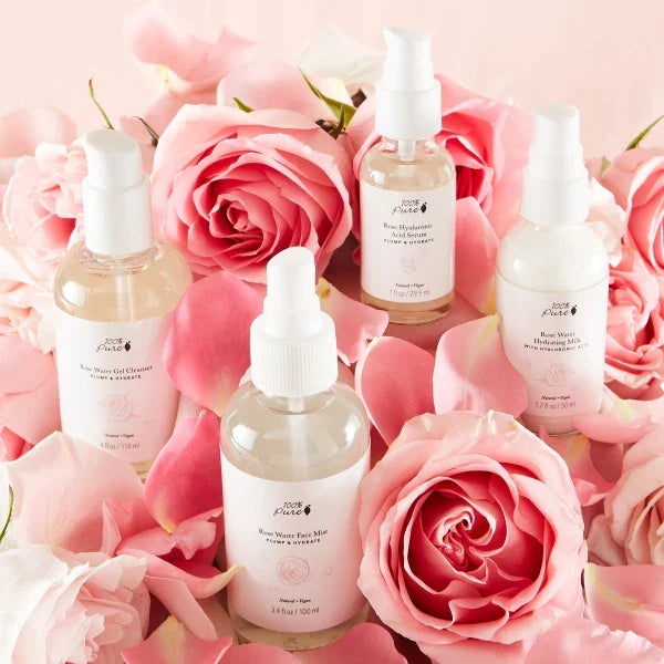 100% Pure - Rose & Hyaluronic Acid Serum - 4pcs