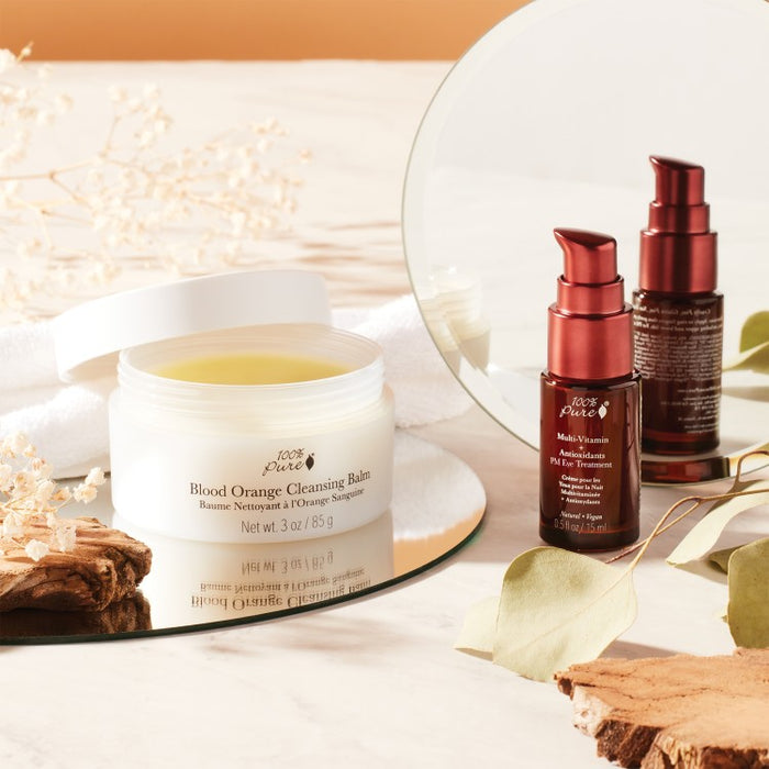 100% Pure Multi-Vitamin + Antioxidants PM Eye Treatment Balm and Syrup
