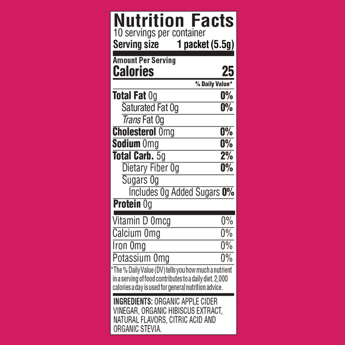 10pk 1.94oz Organic Apple Cider Vinegar Powder