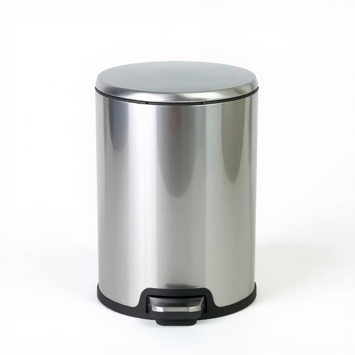 Trash Bin 12 Liters Stainless Steel Primanova close-up detail