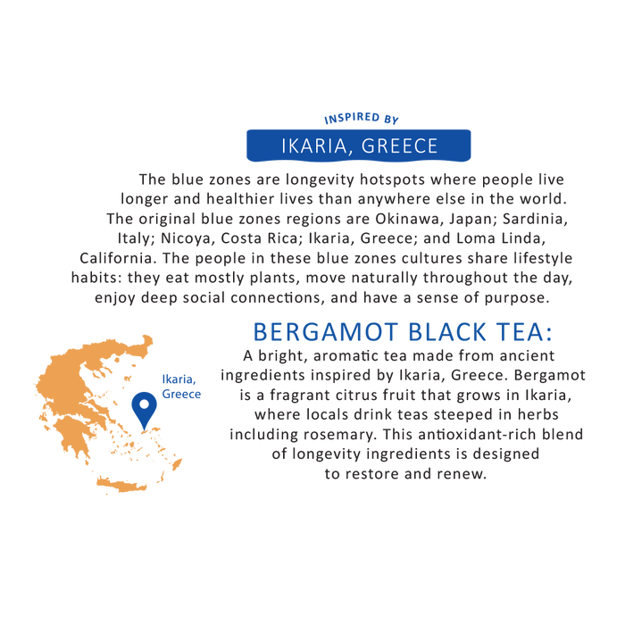 128oz Blue Zones Unsweetened Bergamot Black Tea