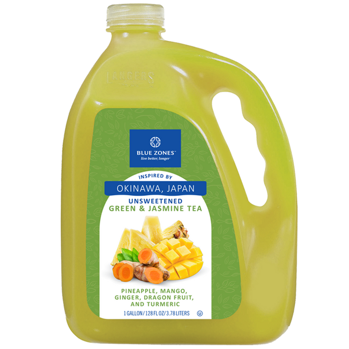 128oz Blue Zones Unsweetened Green & Jasmine Tea