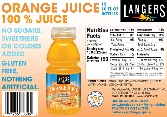 12pk 10oz Orange Juice