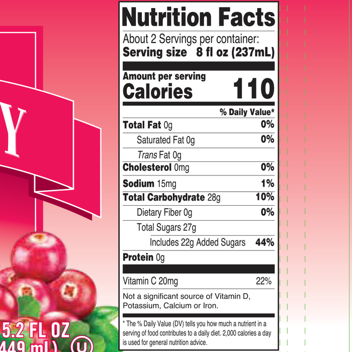 12pk 15.2oz Cranberry Juice Cocktail