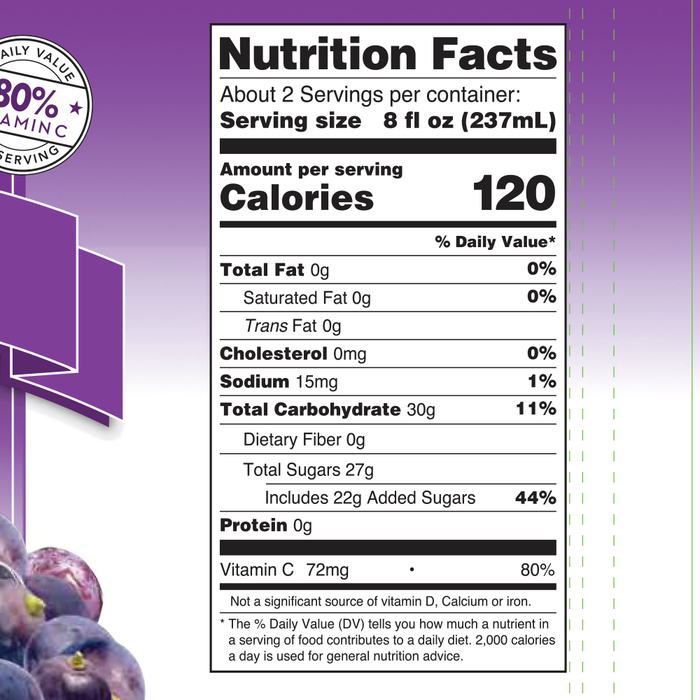 12pk 15.2oz Grape Juice Cocktail