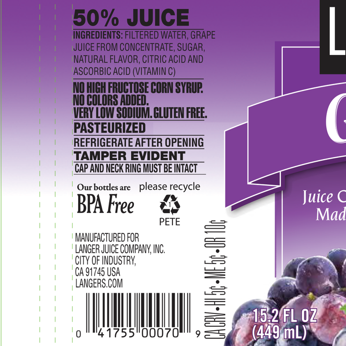 12pk 15.2oz Grape Juice Cocktail