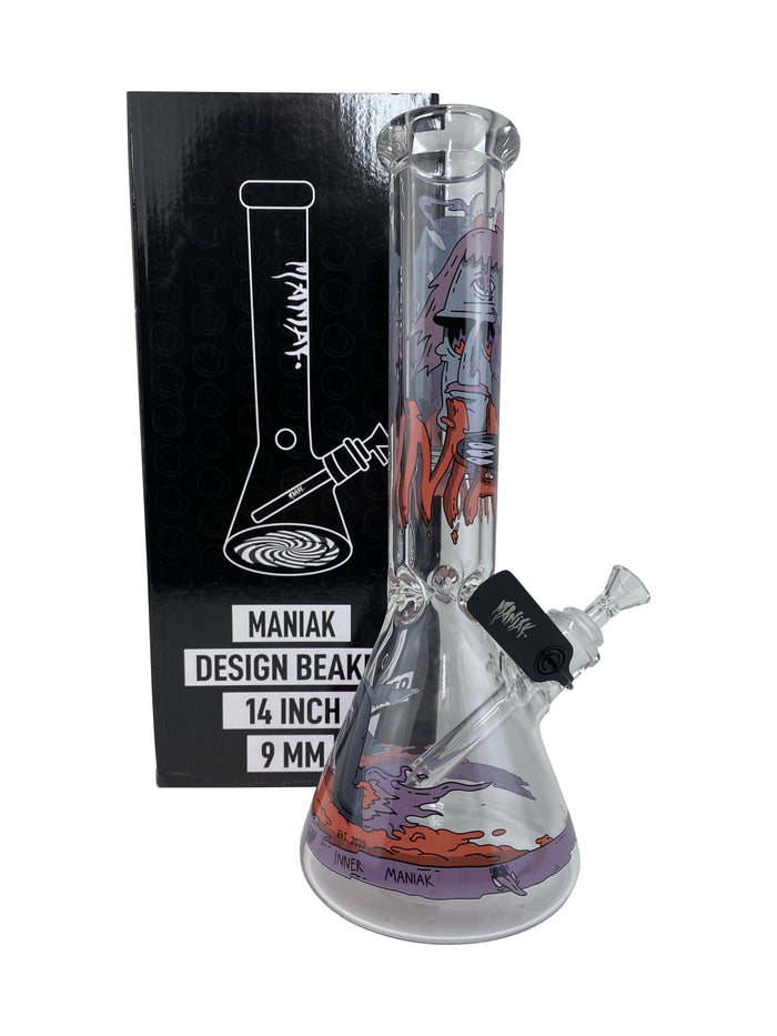 14 inch Maniak Graphic Beaker (9mm) MSRP - $89.99