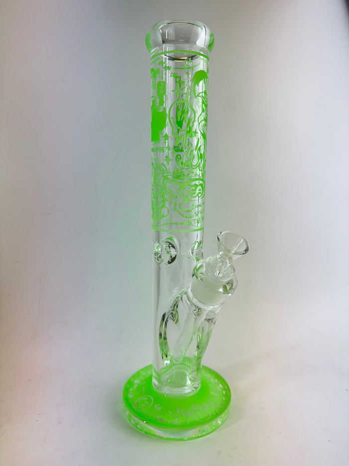 14 Inch Straight Pipe - Neon Trippy *new*