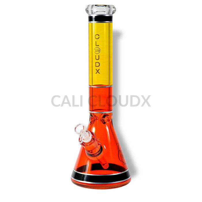 15 Colorful Stripe 9Mm Thick Beaker By Cali Cloudx