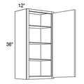 36" HIGH WALL CABINETS- SINGLE DOOR  Shaker Espresso