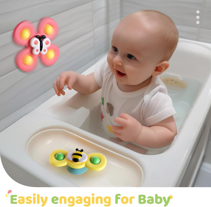 ALASOU 3-Pack Spinner Toy – Worry-Free Playtime for Parents of 1-3 Year Olds, Stays Put on Smooth Surfaces