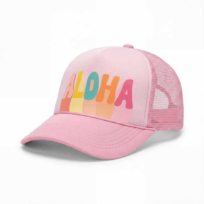 Aloha Wave Pink Keiki Trucker Hat