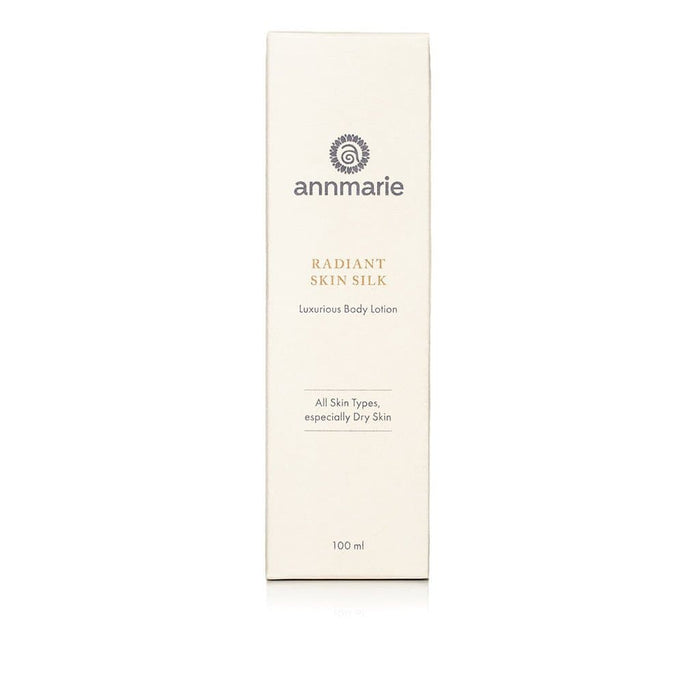 Annmarie Radiant Skin Silk Body Lotion product packaging display