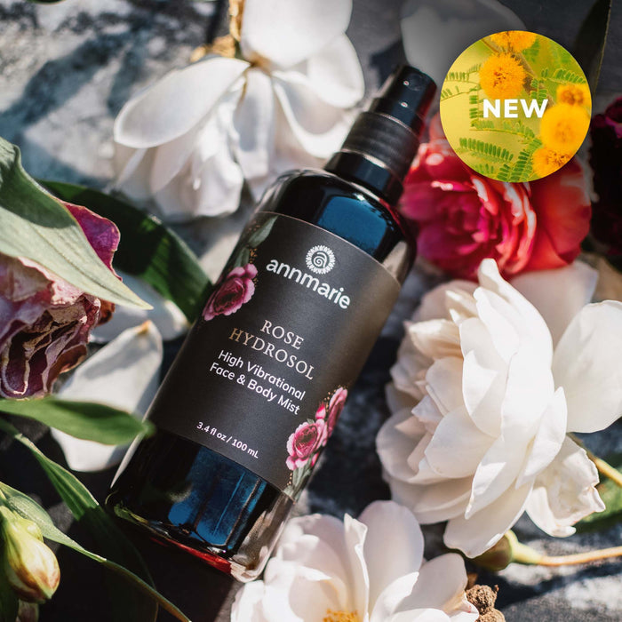 Annmarie Rose Hydrosol pure rose facial mist crafted from Bulgarian and Moroccan roses
