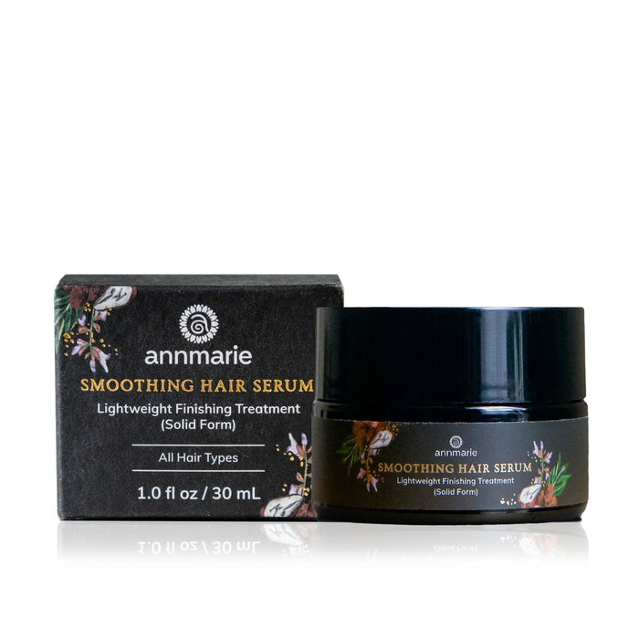 Annmarie Smoothing Hair Serum with retail packaging and botanical hair care formula