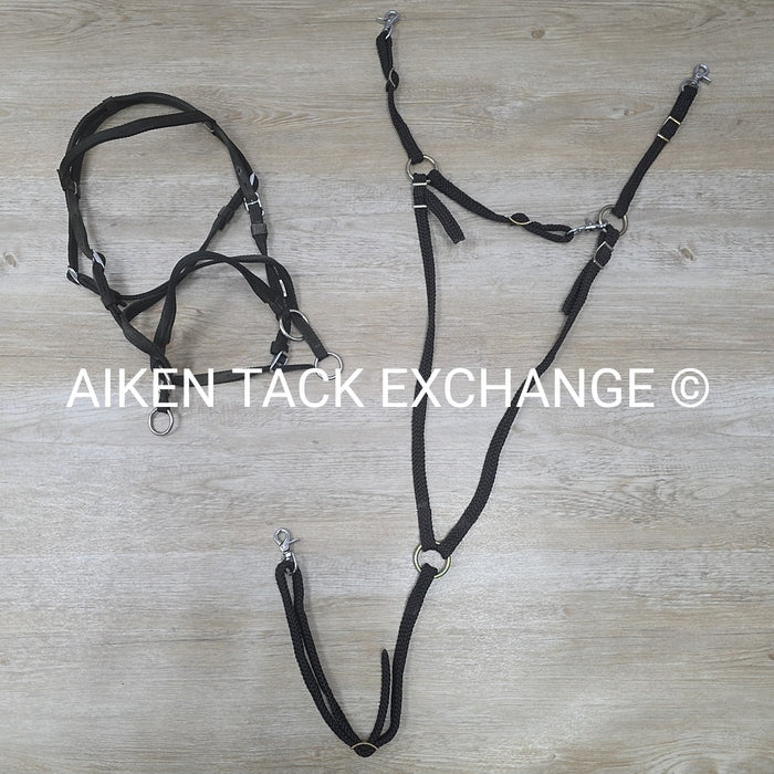 BARGAIN BUNDLE: Nylon Side Pull Bridle with Braided Nylon Breastplate