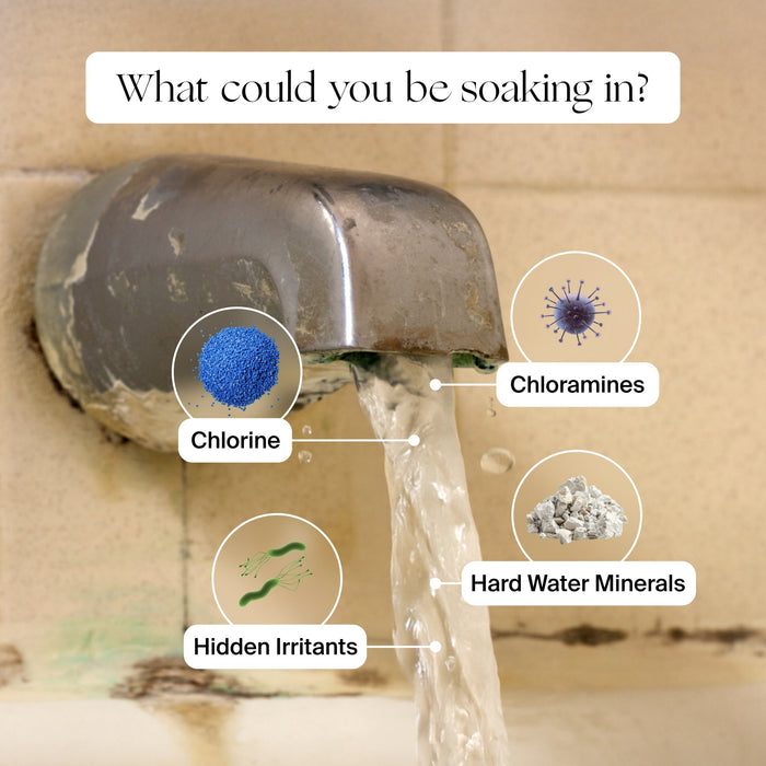 Bath Tub Filter | Lifestyle, What could you be soaking in: chlorine, chloramines, hard water minerals, and hidden irritants