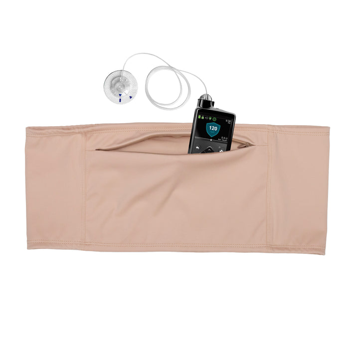 Open Beige Ultra Double Pocket Belt with insulin pump