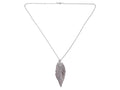 Big Feather Autumn Leaf Pendant Necklace