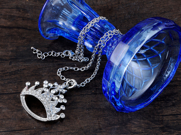 Bling Ice Empress Crown Royal Pendant Necklace - ALILANG.COM