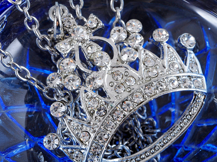 Bling Ice Empress Crown Royal Pendant Necklace - ALILANG.COM