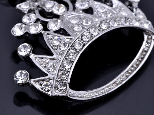 Bling Ice Empress Crown Royal Pendant Necklace - ALILANG.COM