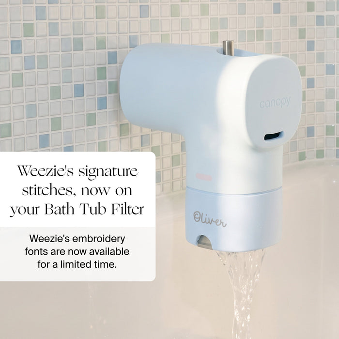 Weezie x Canopy Baby Bath Tub Filter | lifestyle