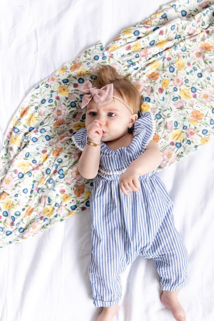 Copper Pearl Knit Swaddle Blanket | Isabella
