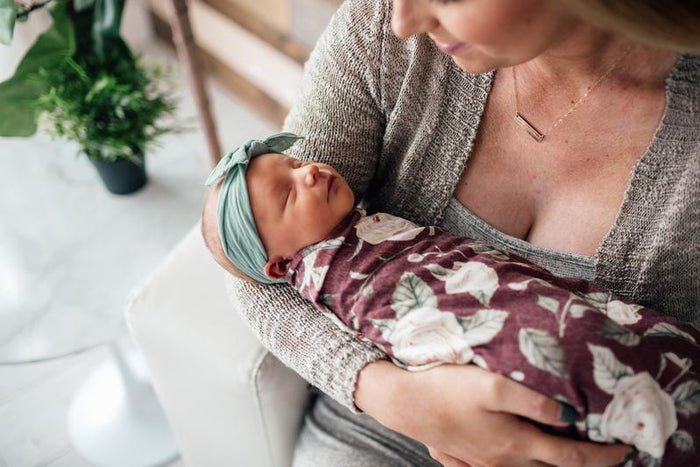 Copper Pearl Knit Swaddle Blanket | Scarlet