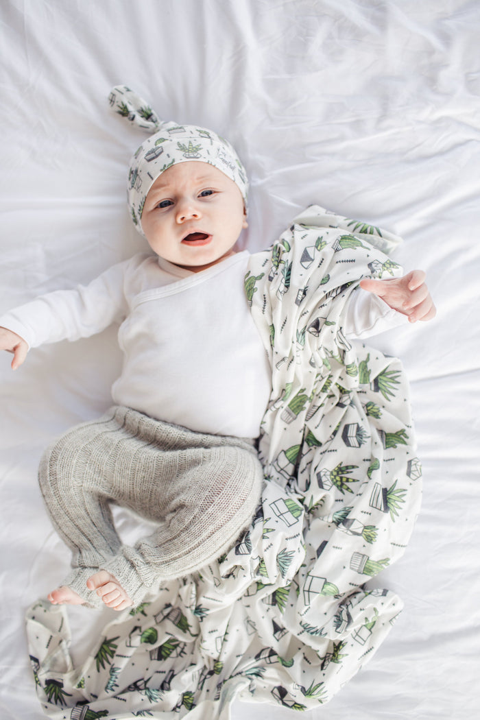 Copper Pearl Knit Swaddle Blanket | Shiloh