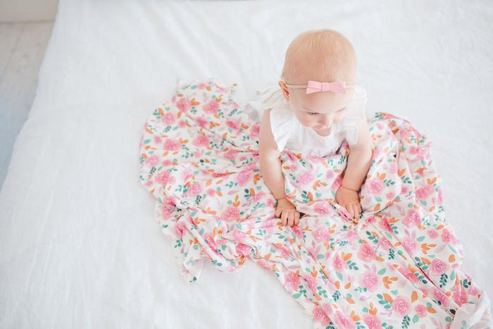Copper Pearl Knit Swaddle Blanket | Siena
