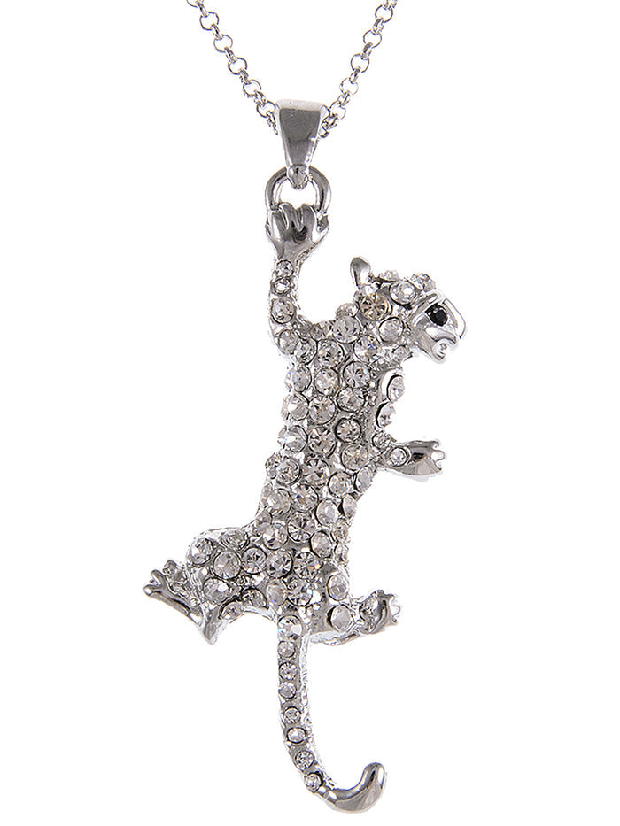 Czech Scary Leopard Necklace Pendant