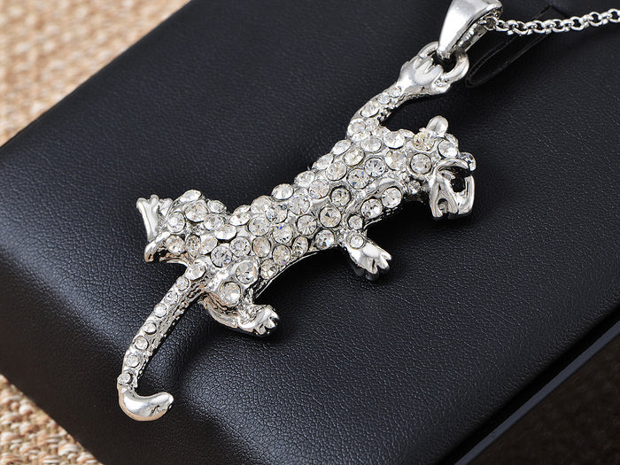 Czech Scary Leopard Necklace Pendant