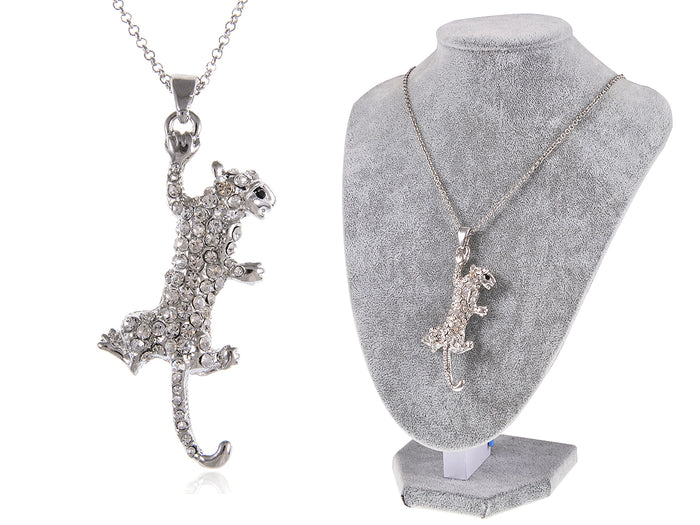 Czech Scary Leopard Necklace Pendant
