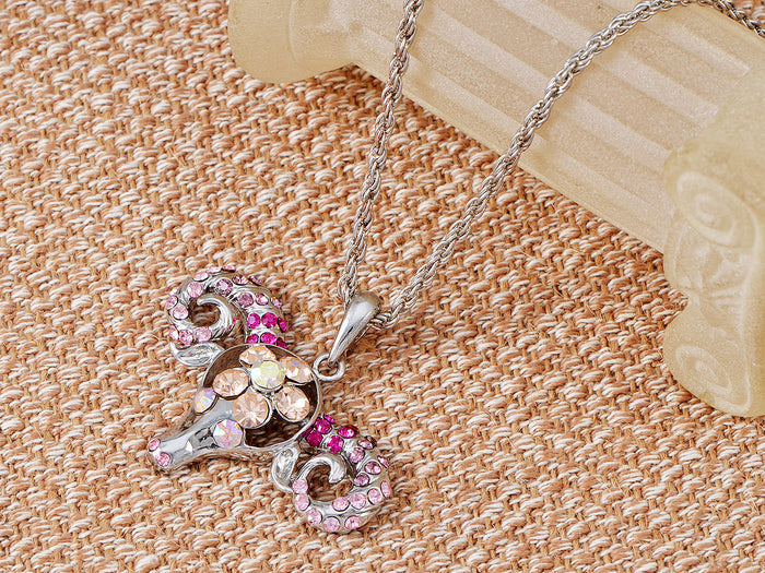 Dominating Pink Sheep Head Necklace Pendant