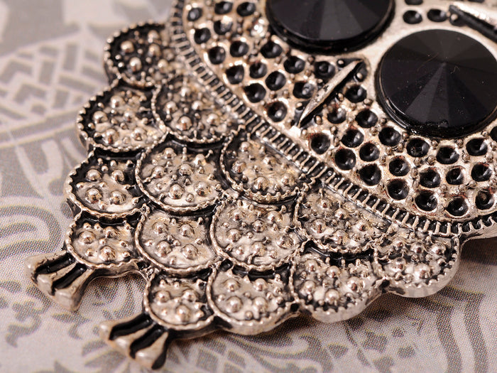 Fat Angry Curious Bird Owl Pendant Necklace