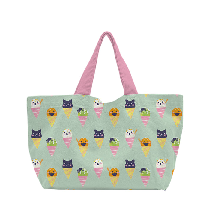 Frosty Fright Lime Green Short Tote Bag
