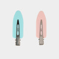 Hair Clips 4-Pack 2 Pink, 2 Blue next to one another