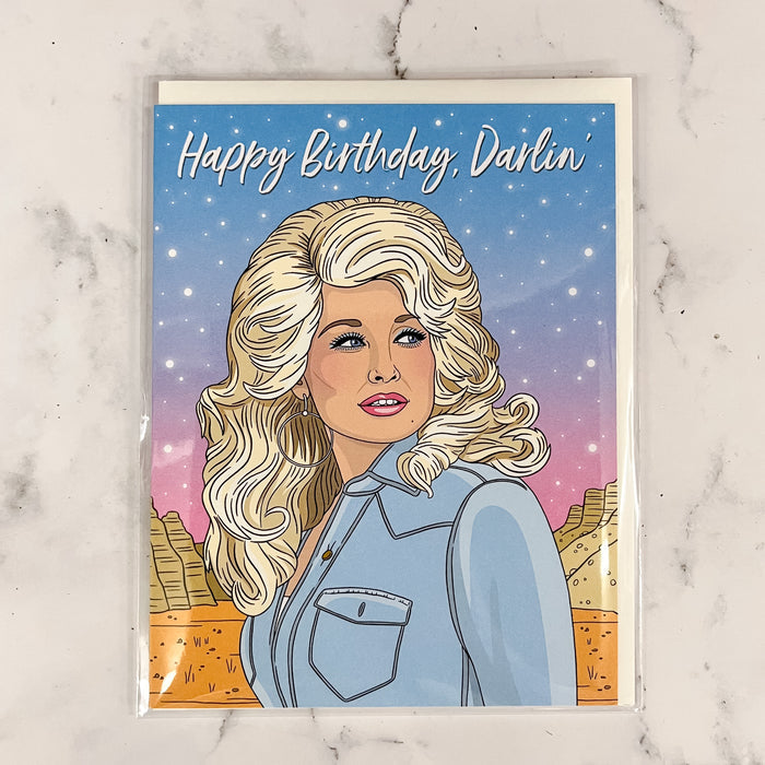 Happy Birthday Darlin' Dolly Parton Rhinestone Birthday Card - Lyla's: Clothing & Gifts - Online and Rockwall Texas Boutique