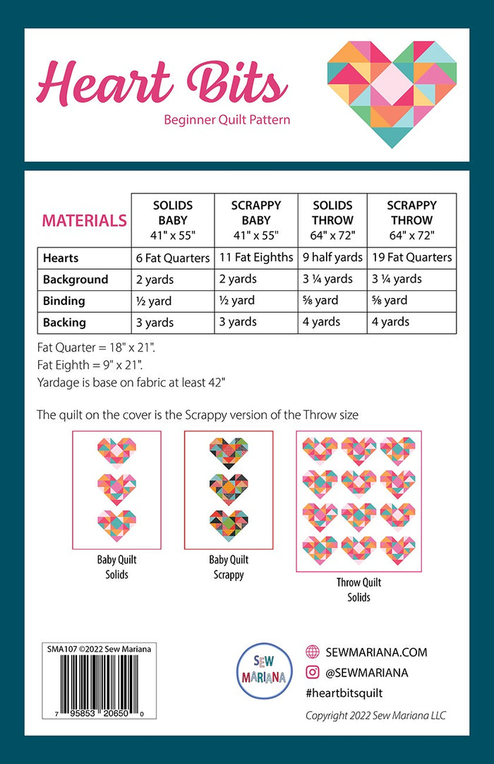 Heart Bits Quilt Pattern - Sew Mariana