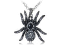 Hematite Czech Spider Pendant Necklace Black Purple Gun - ALILANG.COM