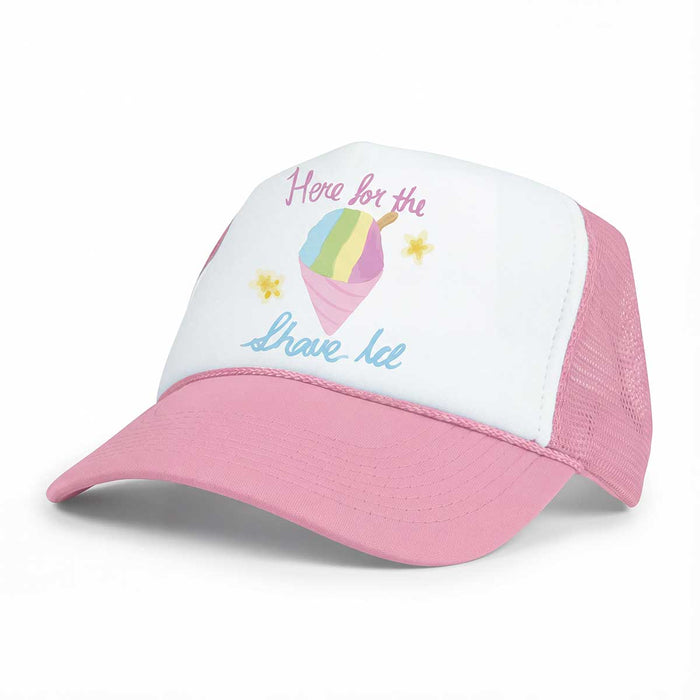 Here for the Shave Ice Pink Keiki Trucker Hat