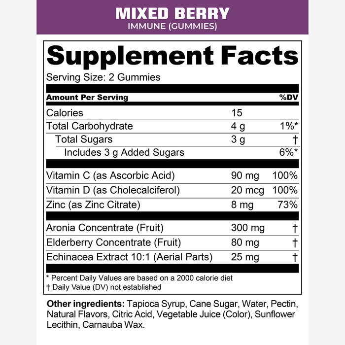 IMMUNE GUMMIES - Supplements - MTN OPS