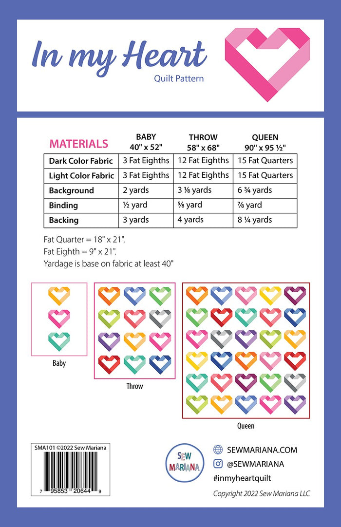 In My Heart Pattern - Sew Mariana
