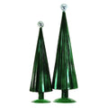 Large Pleated Glass Trees in Juniper / Sky (Set of 2) - bubblegum market