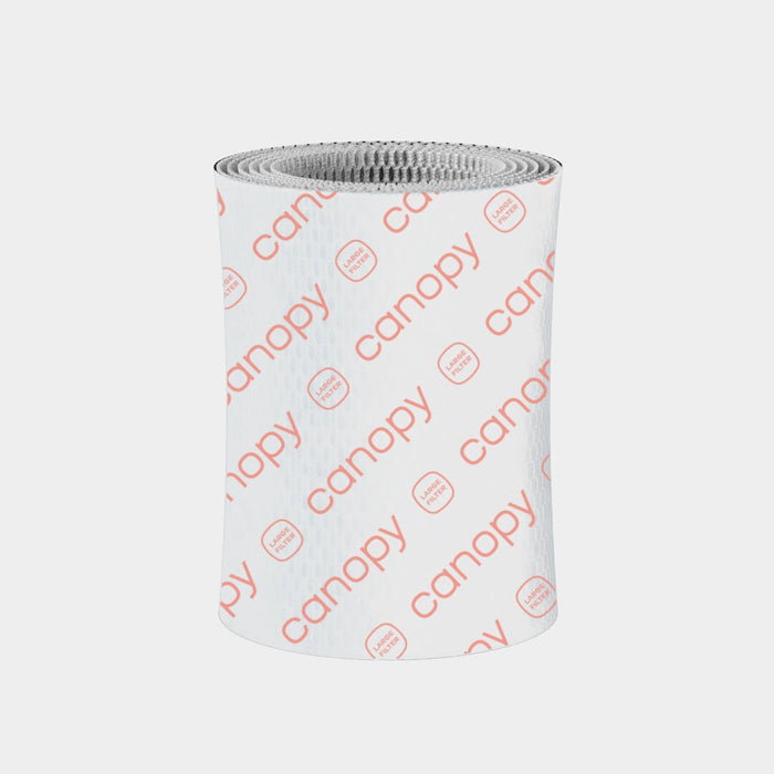 Large Room Humidifier Device Filter Subscription: Premium white cylindrical mesh filter with honeycomb pattern design, engineered for optimal moisture distribution and air purification in spacious rooms. Replacement filter compatible with Canopy humidifiers.