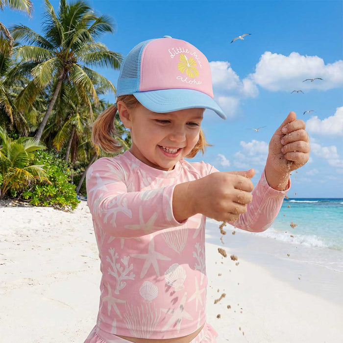 Little Miss Aloha Pink Keiki Trucker Hat