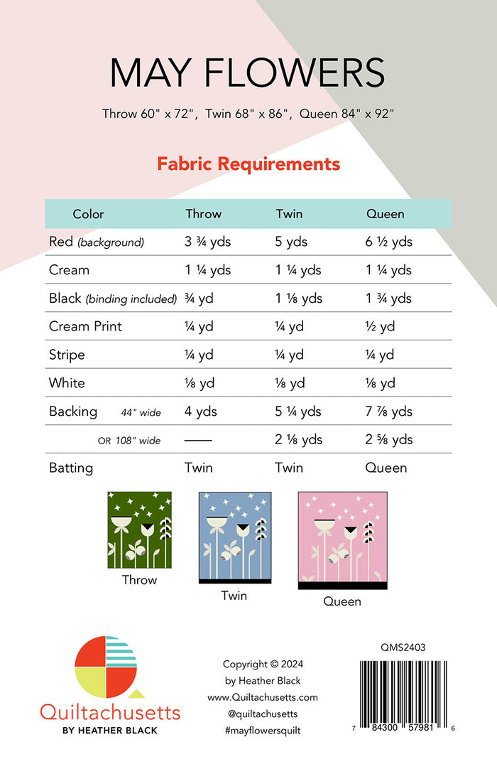 May Flowers Quilt Pattern - Quiltachusetts