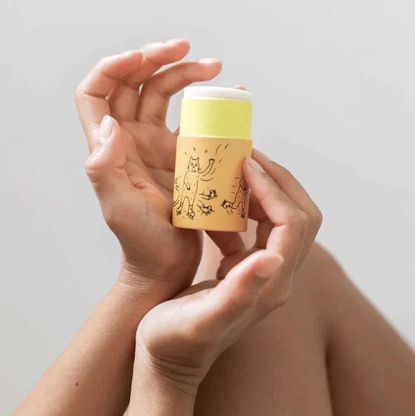 Grapefruit deodorant stick in paper tube